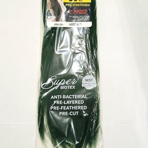 Super Biotex Pre-Stretched Braiding Hair in Hunter Green 72" 4X